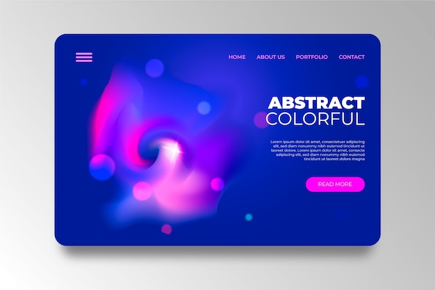 Colorful delusion abstract landing page