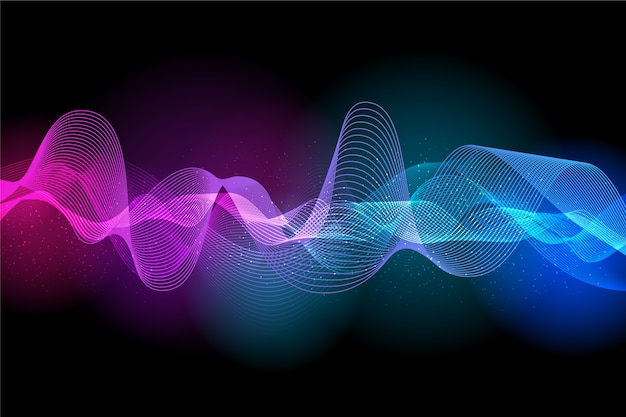 Colorful design equalizer wave background