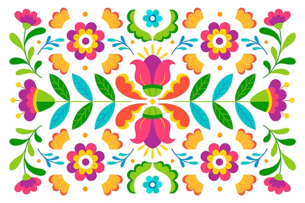 Бесплатное векторное изображение Красочный дизайн мексиканский фон