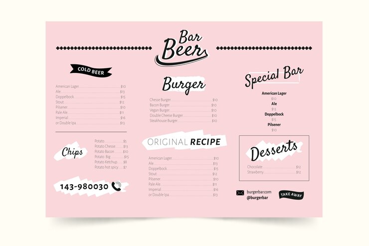 Free Vector colorful design for restaurant menu