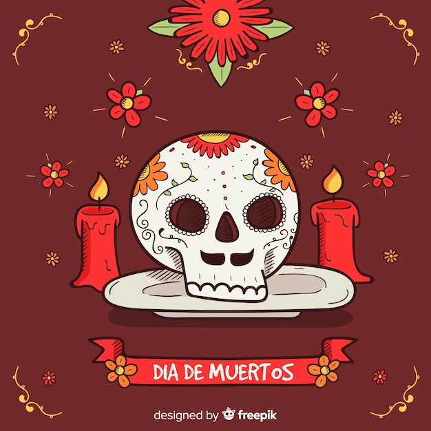 Sfondo colorato dia de muertos