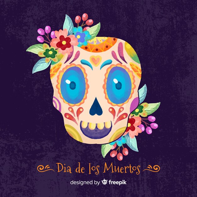 Colorful día de muertos background