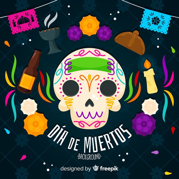 Красочный фон на muertos