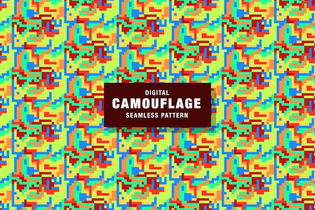 Free vector colorful digital camouflage pattern