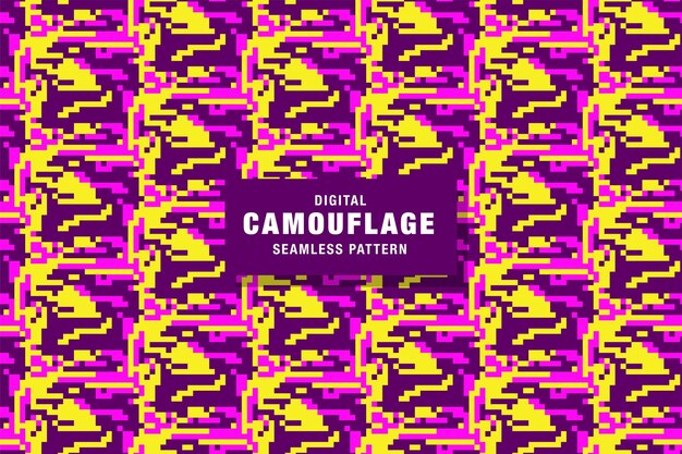 Colorful Digital Camouflage Pattern