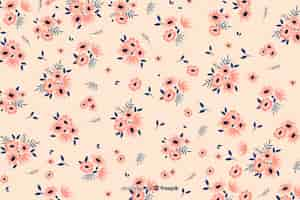 Free vector colorful ditsy floral background