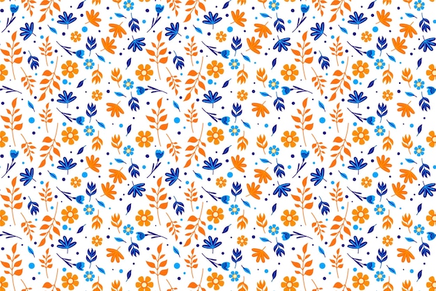 Colorful ditsy floral background