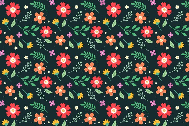 Colorful ditsy floral print background design