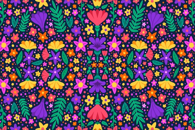 colorful ditsy floral print background