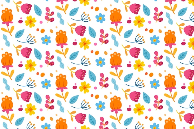 Colorful ditsy floral print background