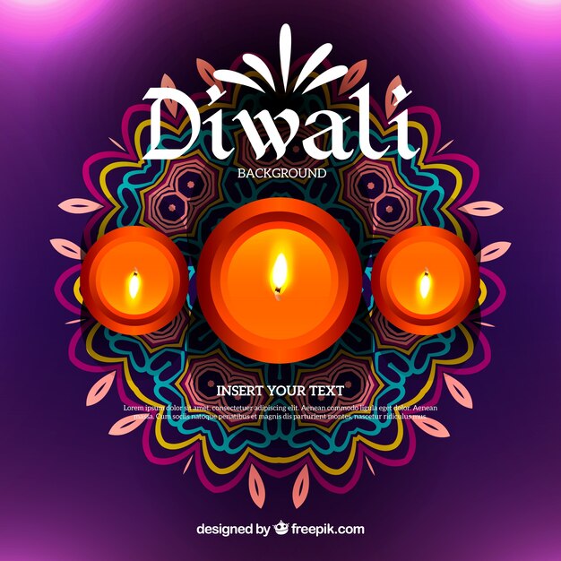 Colorful diwali background