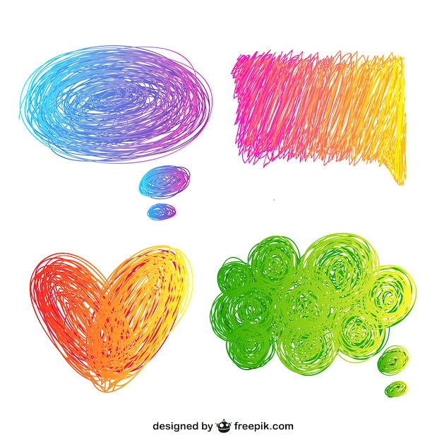 Free vector colorful doodles