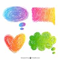 Free vector colorful doodles