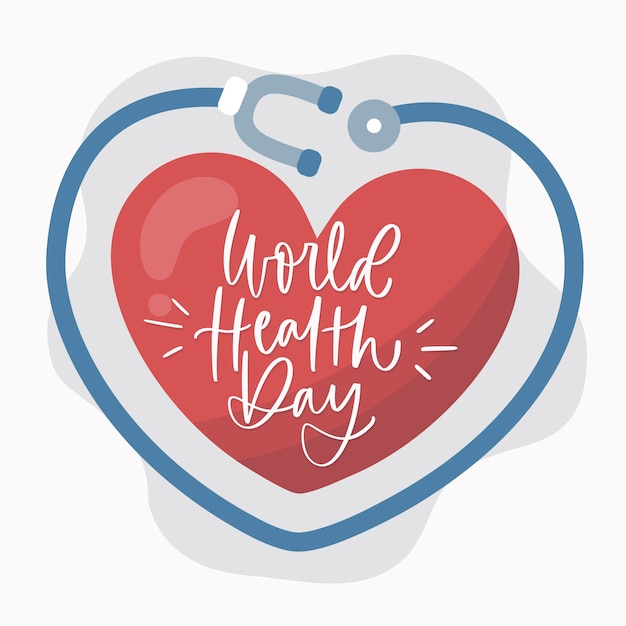 Free vector colorful drawing of world health day