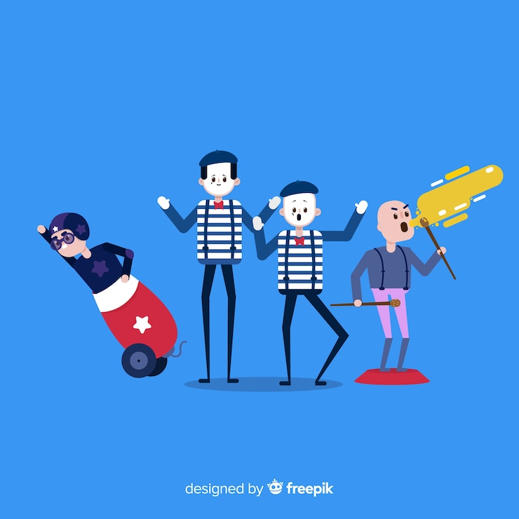 Free Vector colorful dressed up people collection