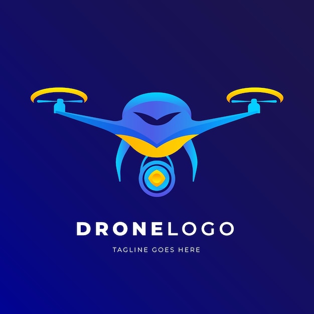 Modello di logo colorato drone