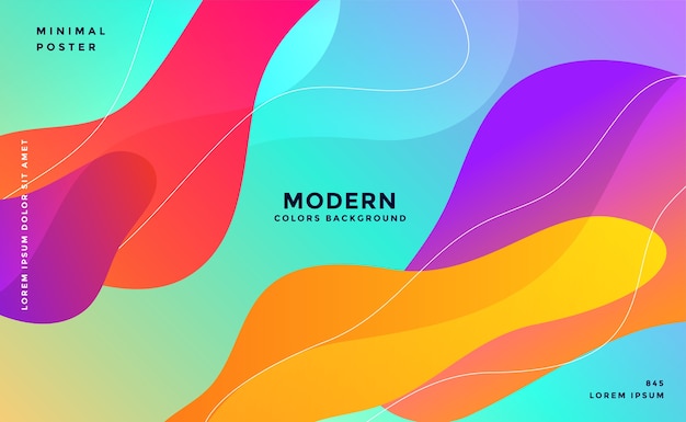 Colorful dynamic fluid shape background design