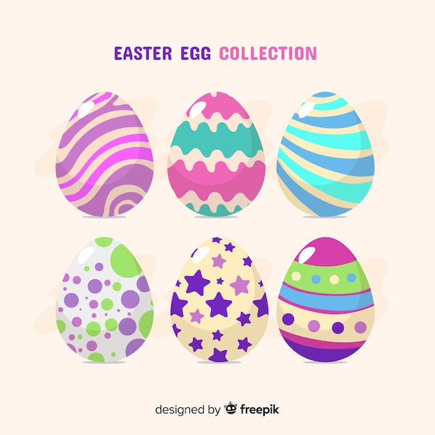 Free vector colorful easter egg collection