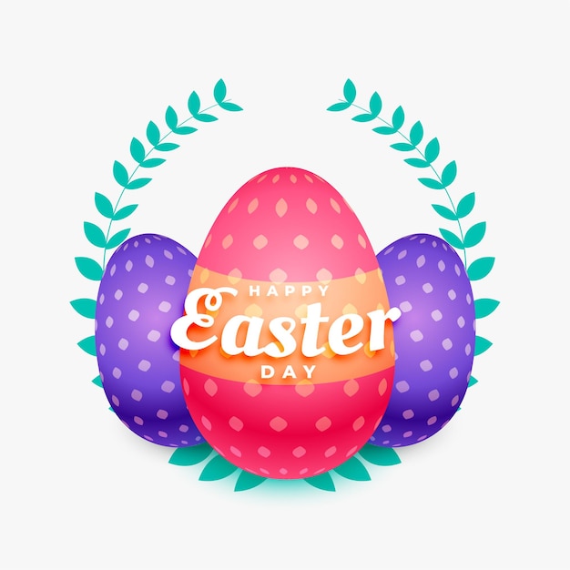 Colorful easter eggs realistic background