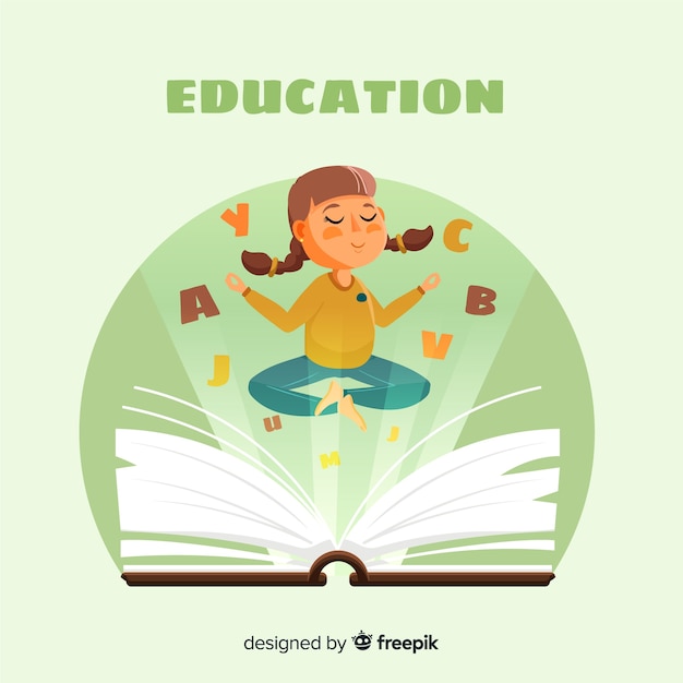 Free vector colorful education concept with flat design