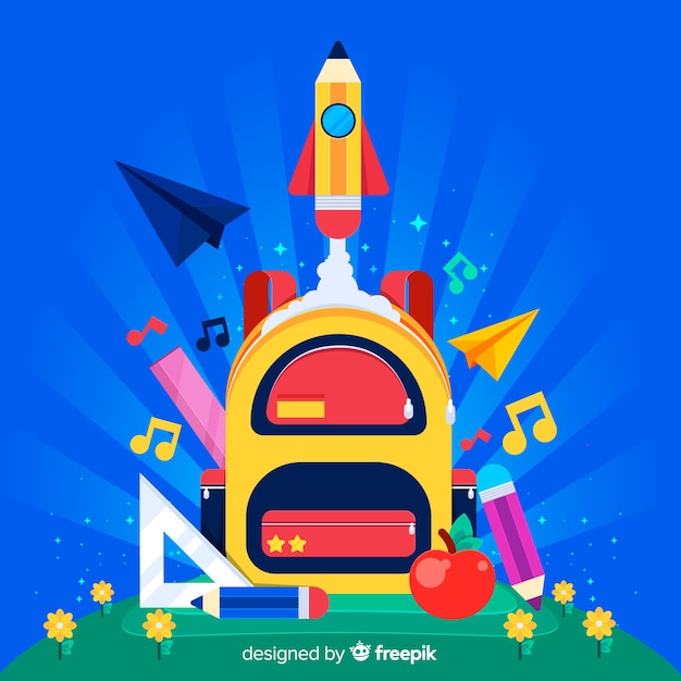 Free vector colorful education concept with flat design