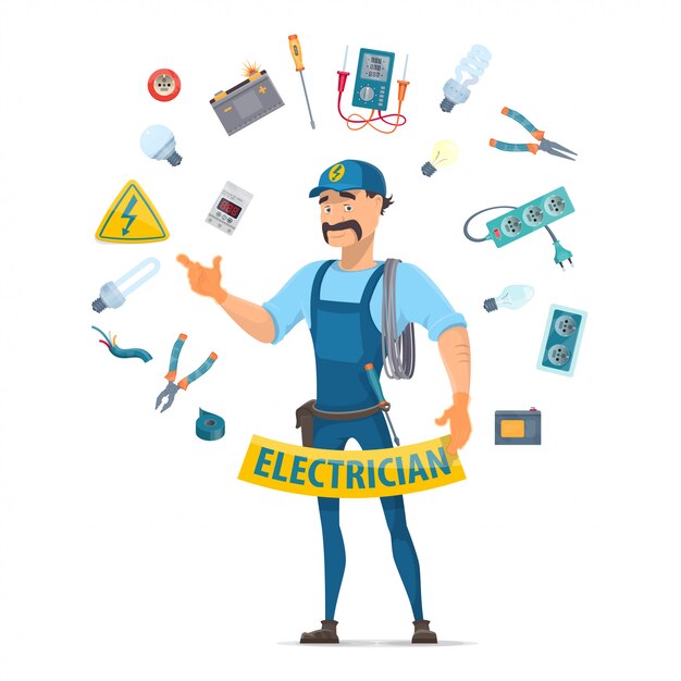 Colorful Electricity Elements Concept