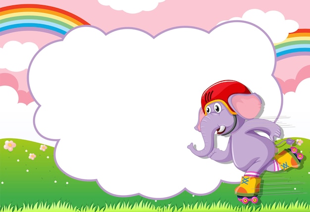 Free vector colorful elephant on a sunny day