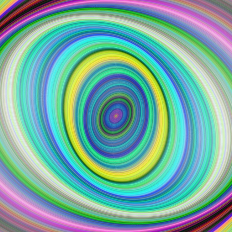 Free Vector colorful elliptical digital fractal art background