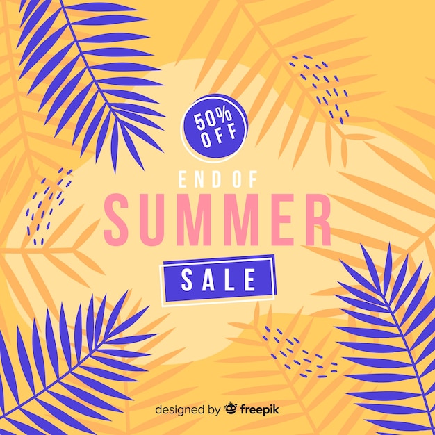 Colorful end of summer sales background