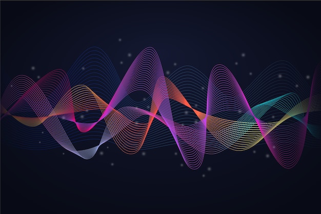 Free vector colorful equalizer wave background concept