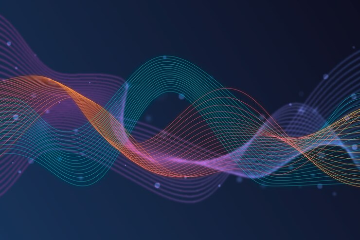 Free Vector colorful equalizer wave background theme
