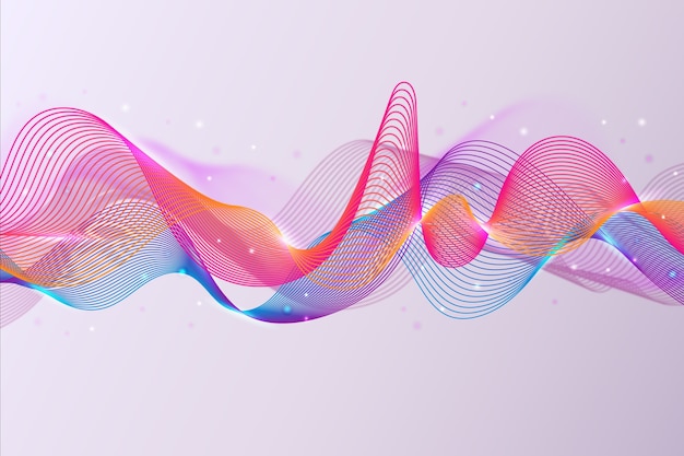 Free vector colorful equalizer wave background