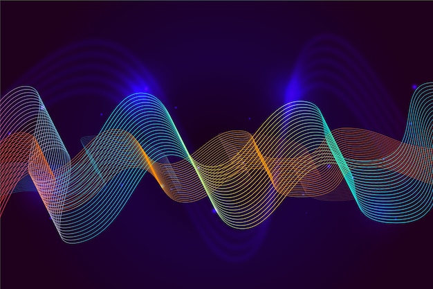 Colorful equalizer wave background