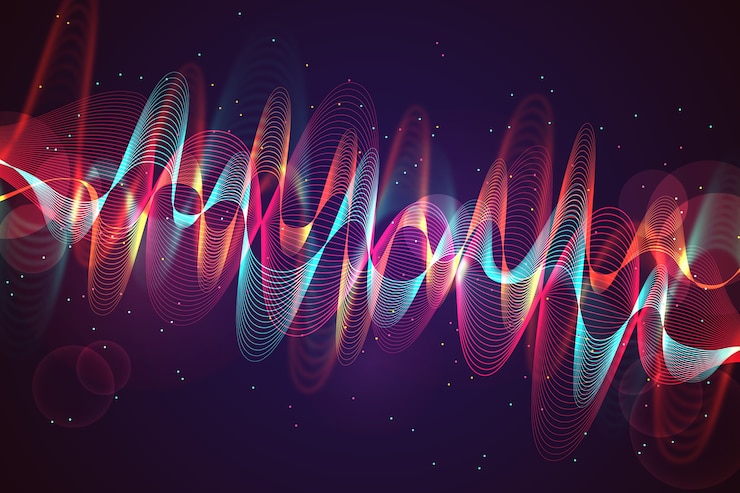 Free Vector colorful equalizer wave background