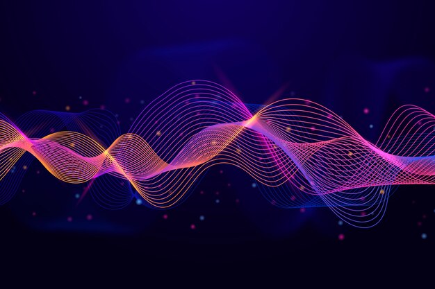 Colorful equalizer wave background