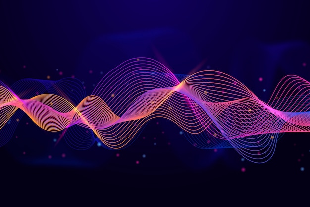 Colorful equalizer wave background