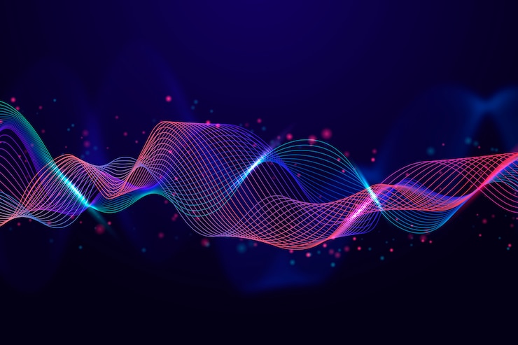 Free Vector colorful equalizer wave background