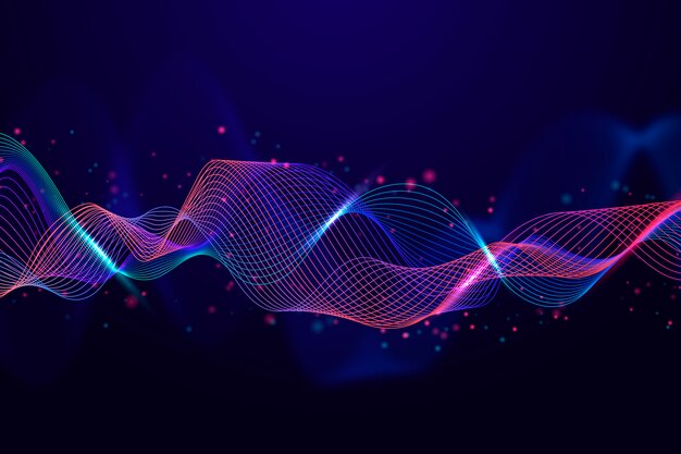 Colorful equalizer wave background