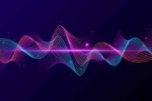 Free vector colorful equalizer wave background