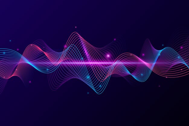 Colorful equalizer wave background