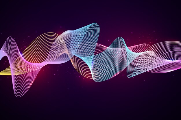 Colorful equalizer wave background