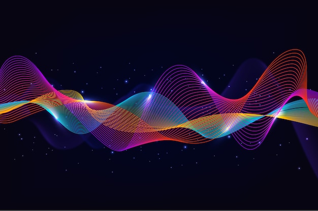 Colorful equalizer wave background