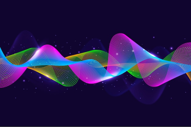 colorful equalizer wave background