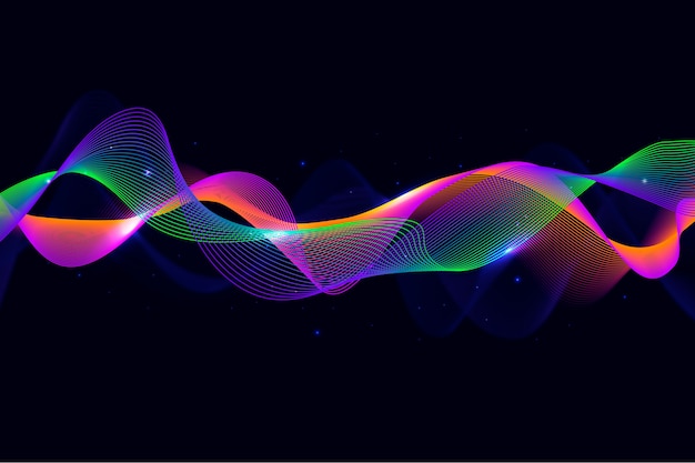 Colorful equalizer wave background
