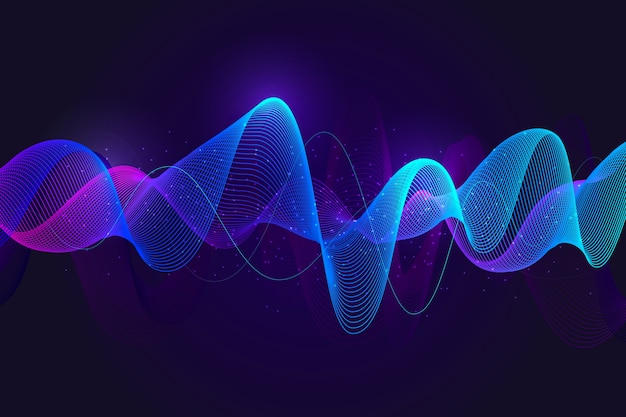 Free vector colorful equalizer wave background