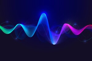 Бесплатное векторное изображение Красочный эквалайзер волны фон