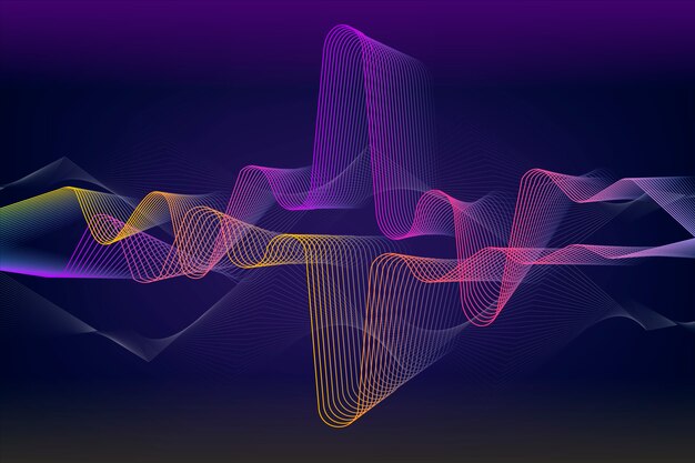 Colorful equalizer wave wallpaper concept