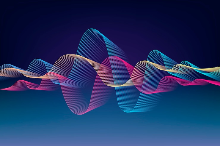 Free Vector colorful equalizer wave wallpaper theme