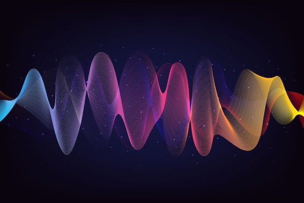 Free vector colorful equalizer wave wallpaper