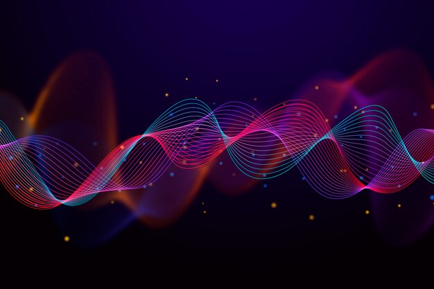 Colorful equalizer wave wallpaper